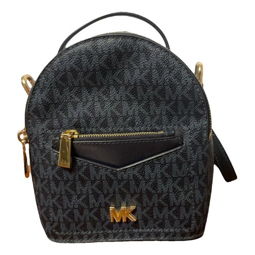 Pre-owned Michael Kors Leather Backpack In Navy