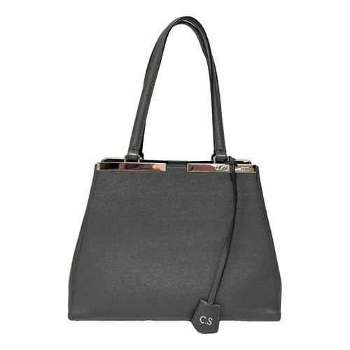 Pre-owned Fendi 3jours Leather Handbag In Grey