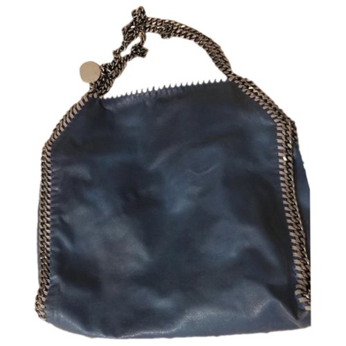 Pre-owned Stella Mccartney Falabella Vegan Leather Handbag In Blue
