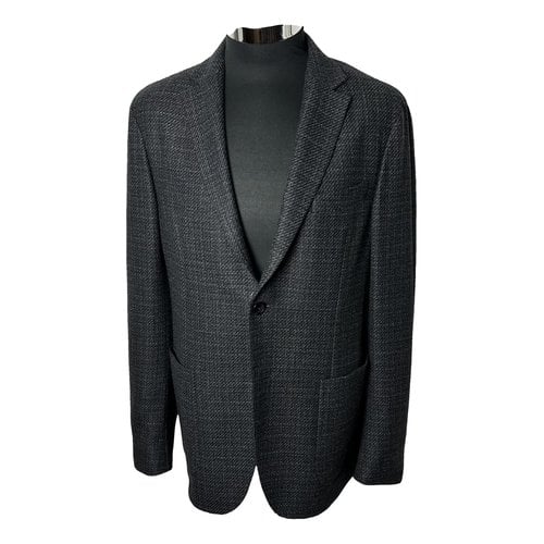 Pre-owned Zegna Wool Vest In Anthracite