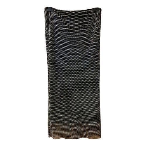 Pre-owned Rotate Birger Christensen Glitter Mid-length Skirt In Black