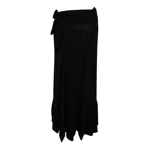 Pre-owned Ganni Maxi Skirt In Black