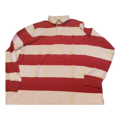 Pre-owned Polo Ralph Lauren Polo Rugby Manches Longues Polo Shirt In Red