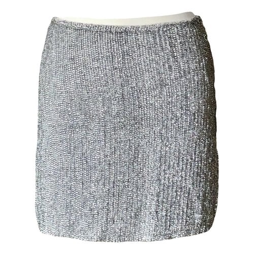 Pre-owned Retroféte Mini Skirt In Silver