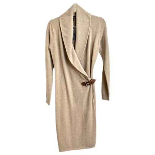 Pre-owned Ralph Lauren Wool Mid-length Dress In Beige