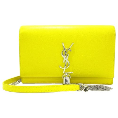 Pre-owned Saint Laurent Leather Purse In Yellow