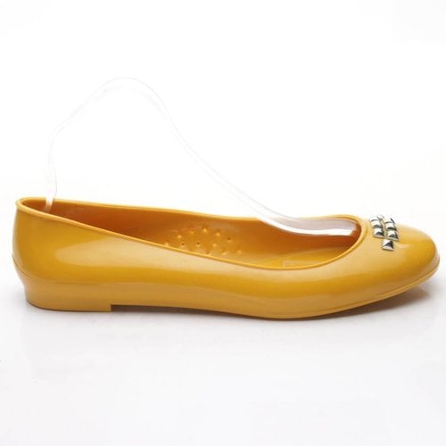 Pre-owned Furla Cloth Flats In Yellow