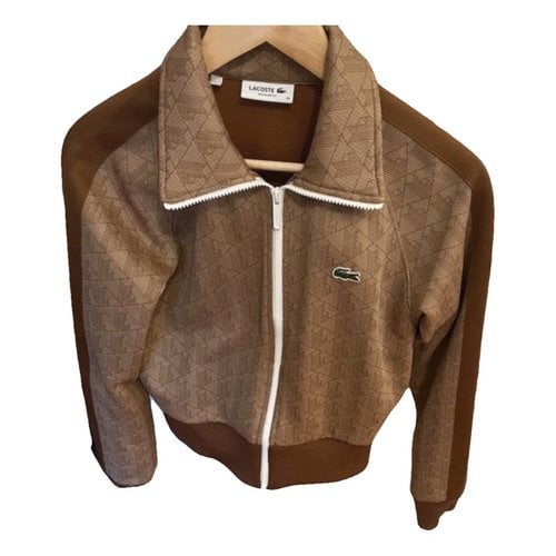 Pre-owned Lacoste Cardigan In Brown