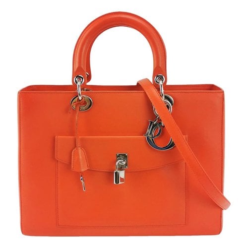 Pre-owned Dior Issimo Leather Tote In Red