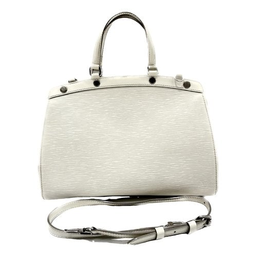 Pre-owned Louis Vuitton Bréa Leather Handbag In White
