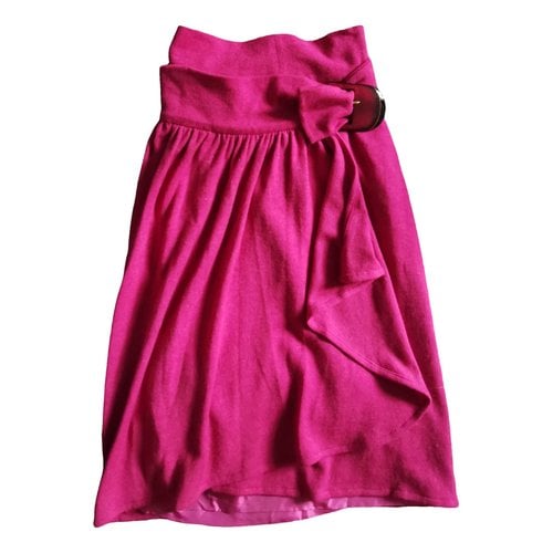 Pre-owned Lanvin Cashmere Mid-length Skirt In Pink