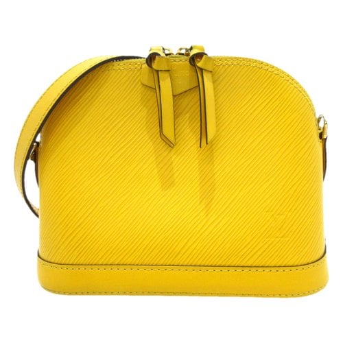 Pre-owned Louis Vuitton Alma Leather Handbag In Yellow