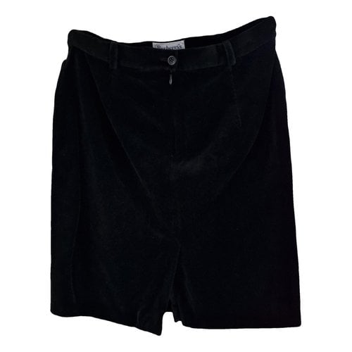 Pre-owned Burberry Velvet Mid-length Skirt In Black