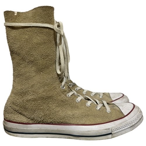 Pre-owned Converse High Trainers In Camel