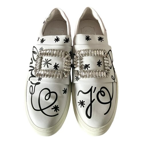 Pre-owned Roger Vivier Leather Trainers In White