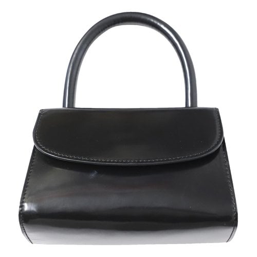 Pre-owned By Far Patent Leather Purse In Black