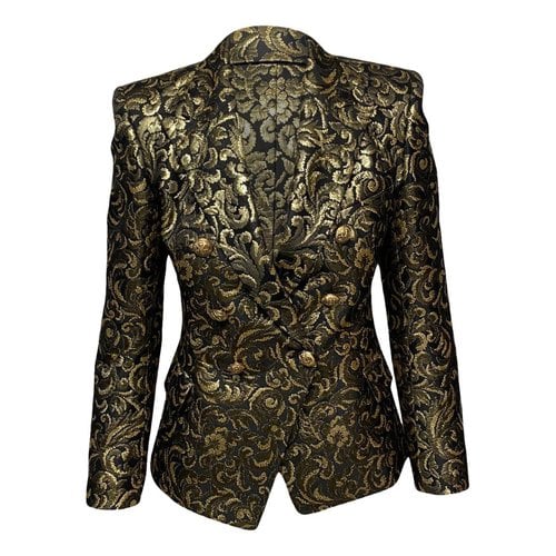 Pre-owned Balmain Jacket In Gold