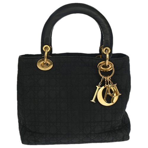 Pre-owned Dior Cloth Handbag In Black
