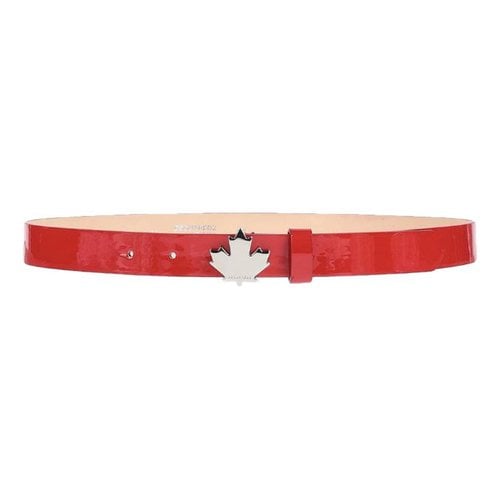 Pre-owned Dsquared2 Leather Belt In Red