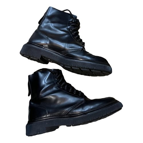 Pre-owned Adieu Leather Boots In Black