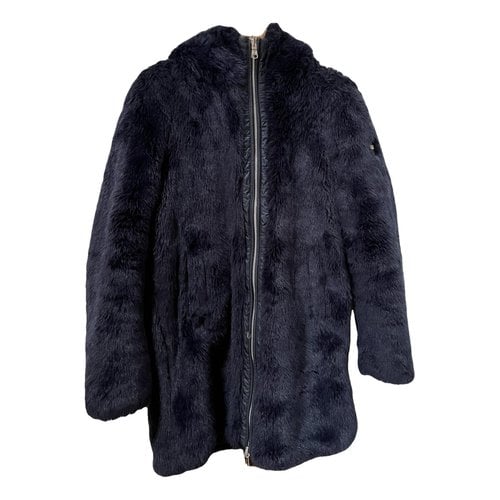 Pre-owned Colmar Faux Fur Caban In Blue