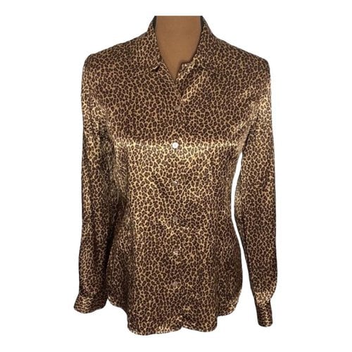 Pre-owned Ann Taylor Silk Blouse In Camel