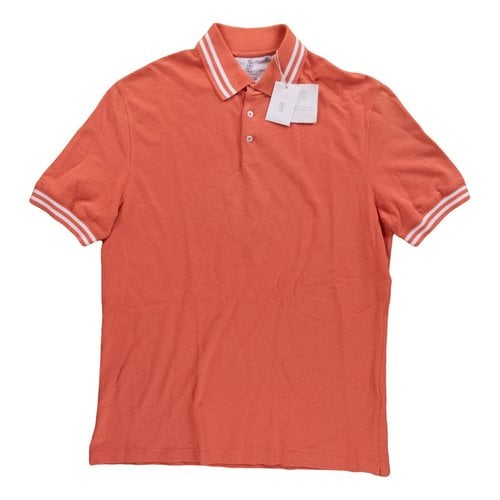 Pre-owned Brunello Cucinelli Polo Shirt In Orange