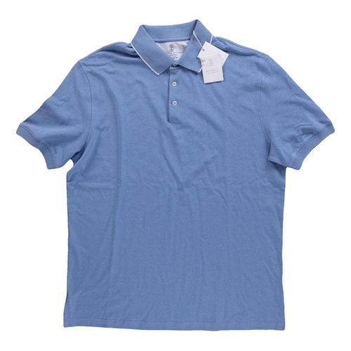 Pre-owned Brunello Cucinelli Polo Shirt In Blue