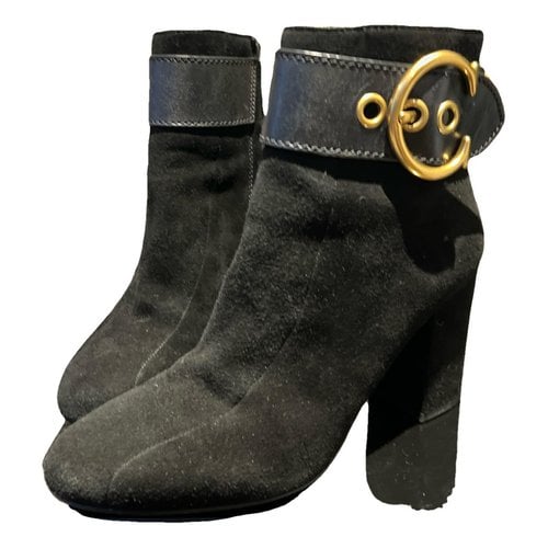 Pre-owned Coach Ankle Boots In Black