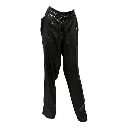 Pre-owned Bcbg Max Azria Straight Pants In Metallic