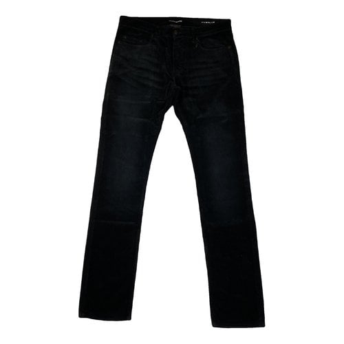 Pre-owned Saint Laurent Straight Jeans In Black