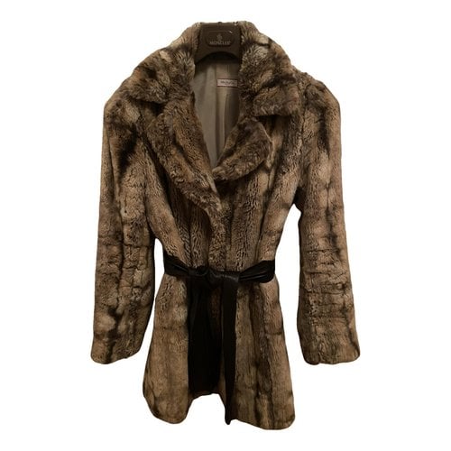 Pre-owned Max & Co Faux Fur Coat In Beige