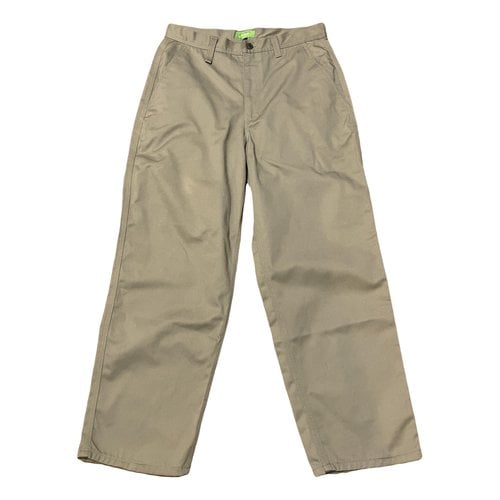 Pre-owned Huf Trousers In Khaki