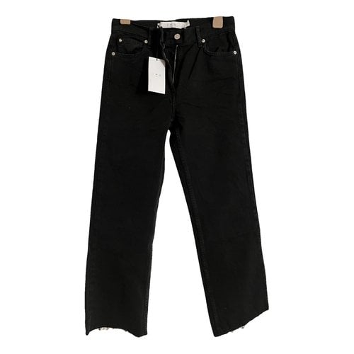 Pre-owned Iro Straight Jeans In Black