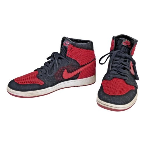 Pre-owned Jordan 1 Cloth High Trainers In Red