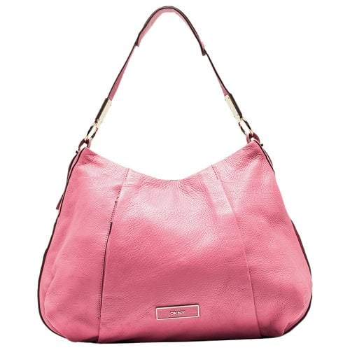 Pre-owned Dkny Leather Handbag In Pink