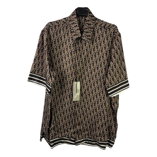 Pre-owned Dior Silk Shirt In Brown