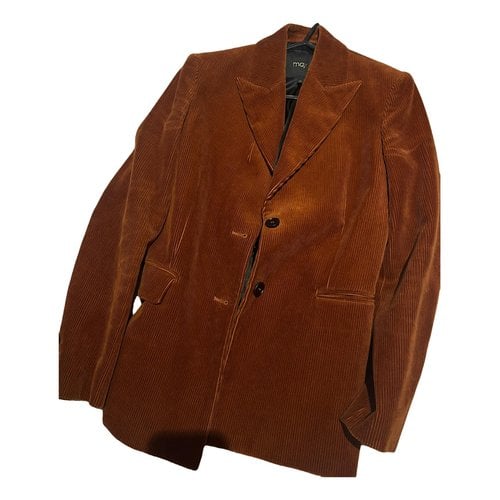 Pre-owned Maje Spring Summer 2020 Coat In Brown