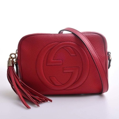 Pre-owned Gucci Soho Leather Bag In Red