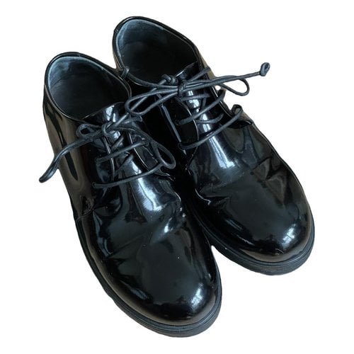 Pre-owned Marsèll Patent Leather Flats In Black