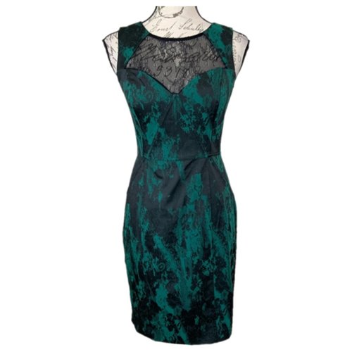 Pre-owned Aidan Mattox Lace Mid-length Dress In Green