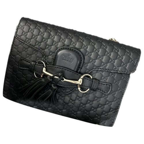 Pre-owned Gucci Horsebit 1955 Leather Purse In Black