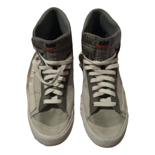Pre-owned Nike Blazer Cloth High Trainers In Grey