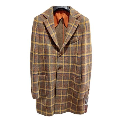 Pre-owned Etro Wool Coat In Brown