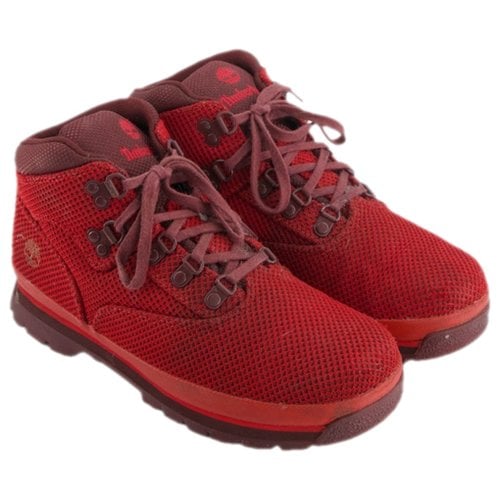 Pre-owned Timberland Cloth Boots In Red