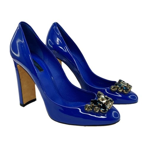 Pre-owned Dolce & Gabbana Leather Mules & Clogs In Blue