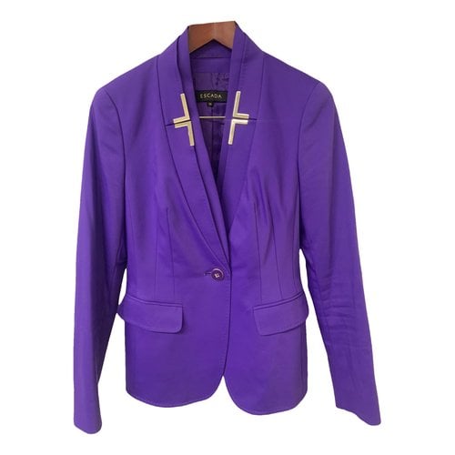 Pre-owned Escada Suit Jacket In Purple