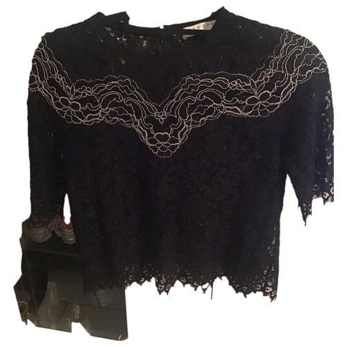 Pre-owned Sandro Lace Top In Black