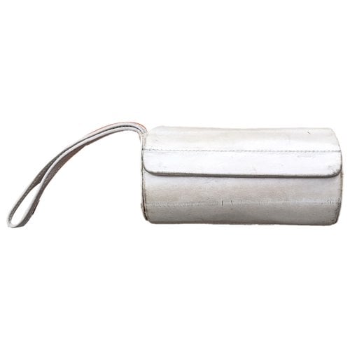 Pre-owned Helmut Lang Leather Clutch Bag In Grey