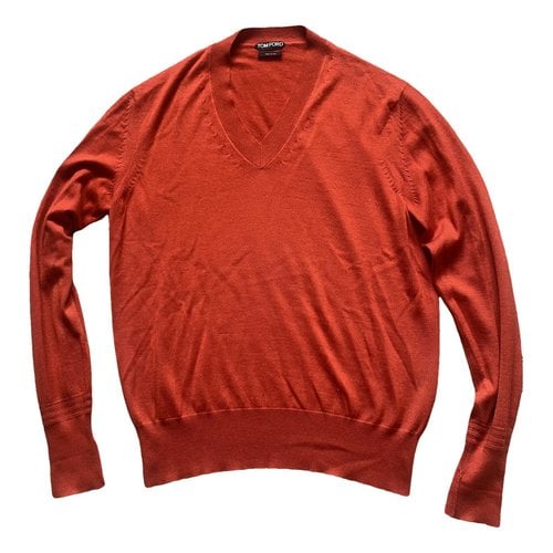 Pre-owned Tom Ford Cashmere Pull In Orange
